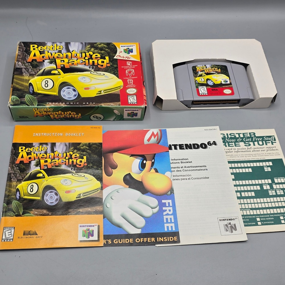 Beetle Adventure Racing Nintendo 64 N64 CIB Complete with Box Manual Authentic